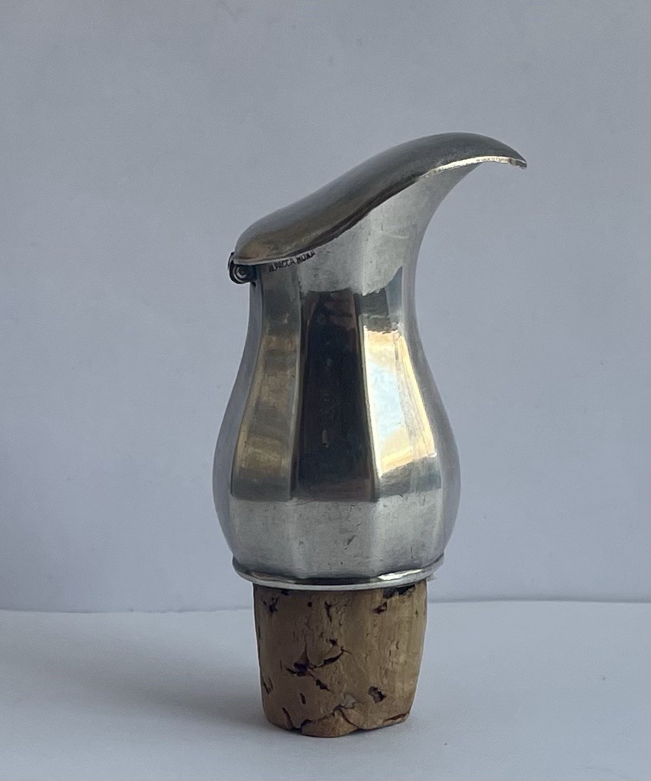 ATQ VTG German Alpacca Hoka Deco Silver Plated Liquor Pourer Counter Balanced