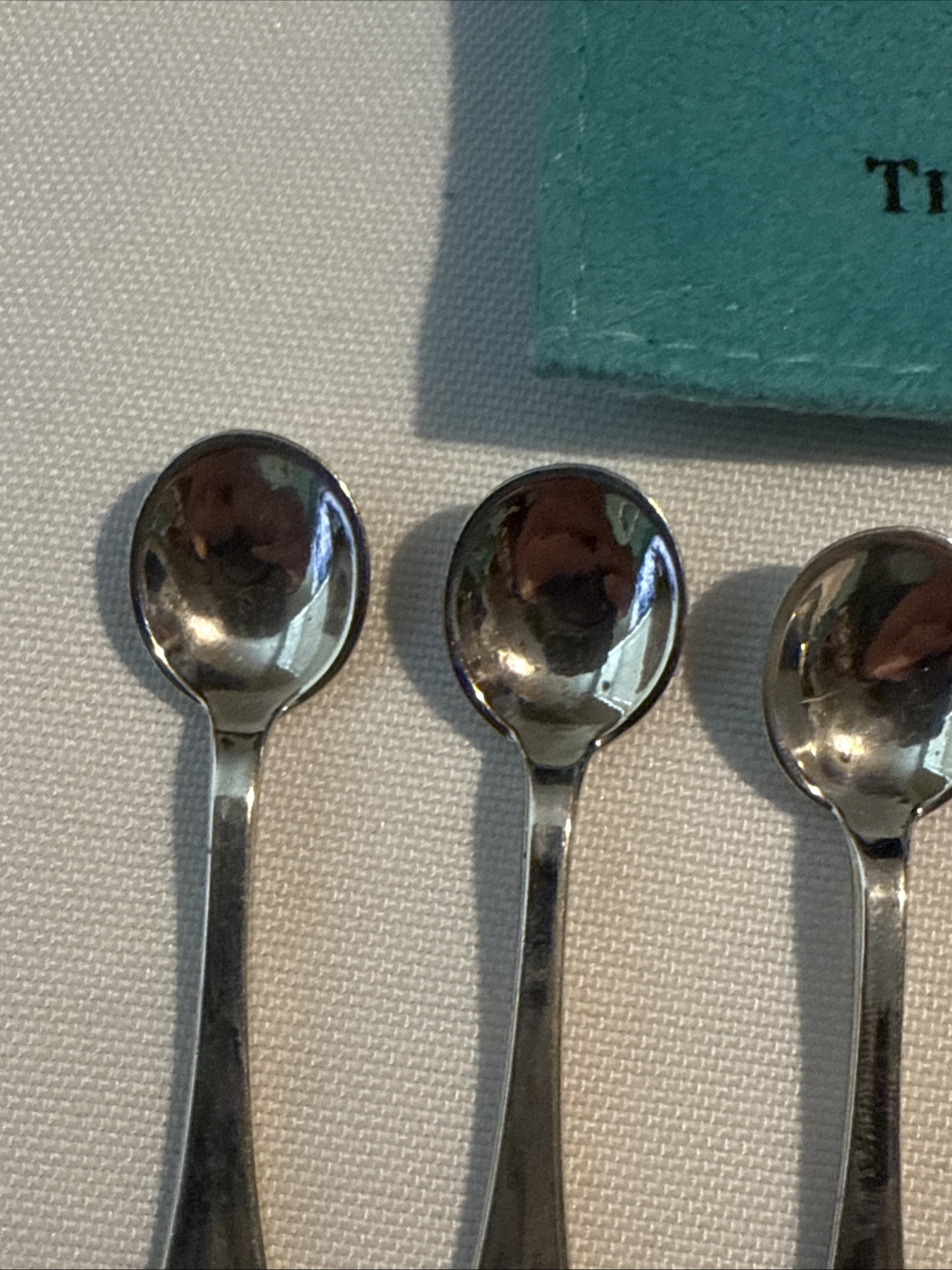6 Tiffany & Co Antique Sterling Silver Salt Spoons