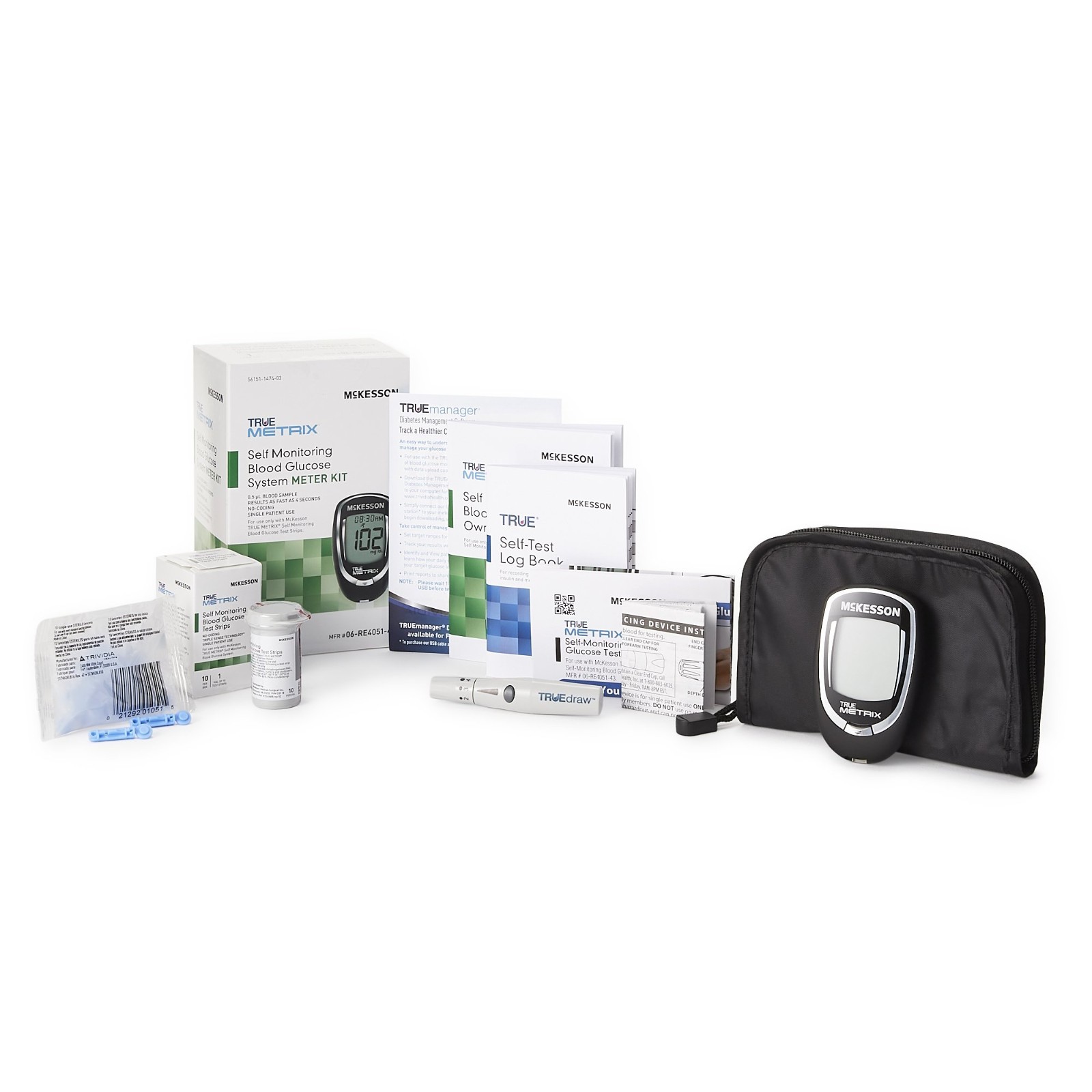 True Metrix Self Monitoring Blood Glucose System Meter Kit With Strip & Lancets