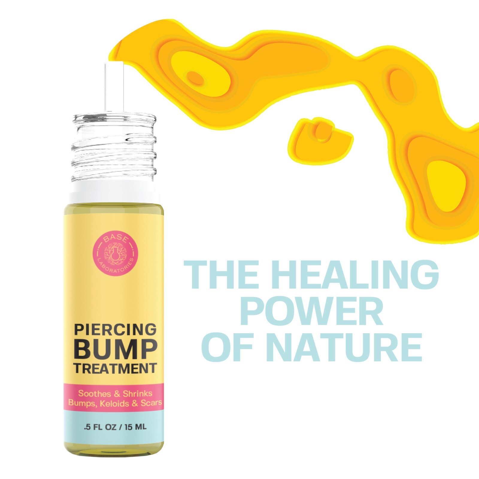 Base Labs Piercing Bump Shrinking Drops | Keloid Bump Remover 0.5 Fl Oz