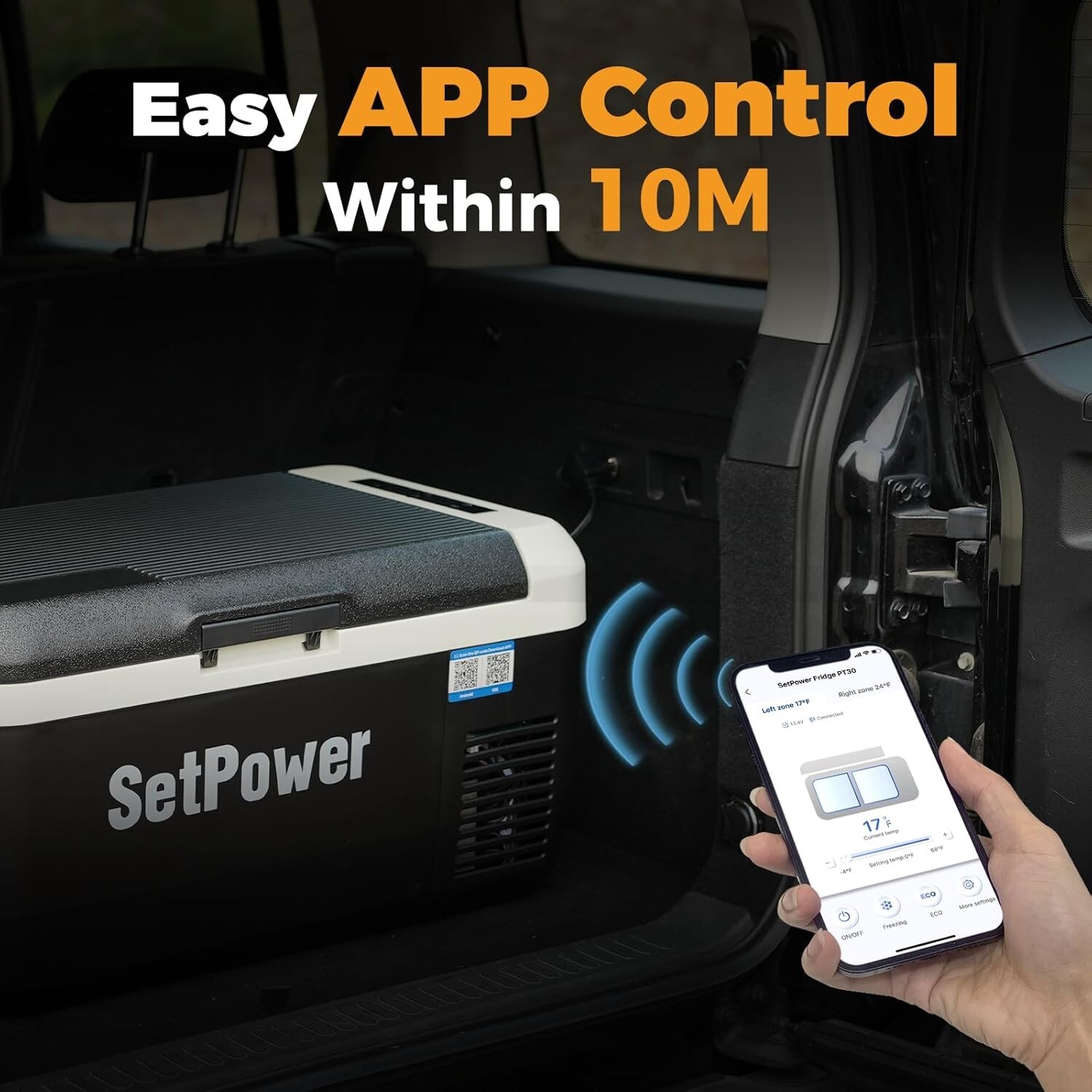 Setpower PT30 12 Volt Car Refrigerator With APP Control 32QT Dual Zone RV SUV