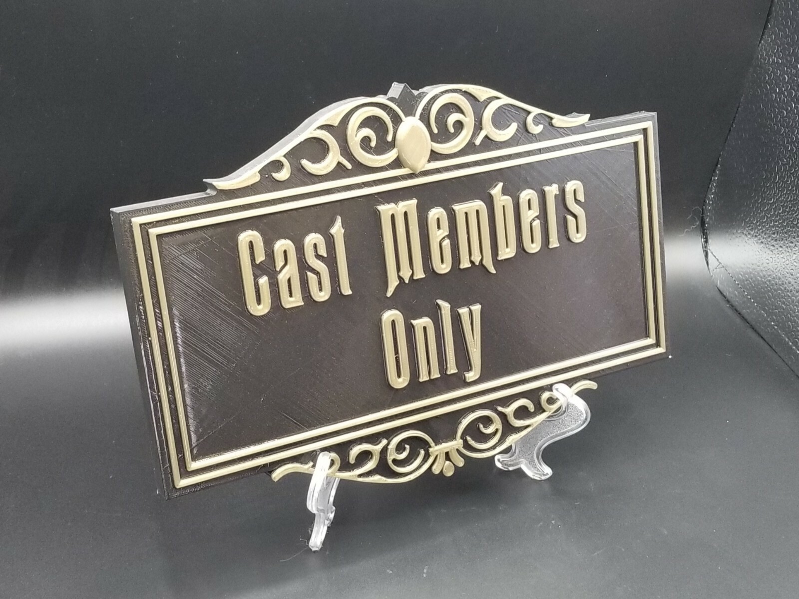 9" Haunted Mansion Inspired Cast Members Only Prop Sign / Plaque Replica