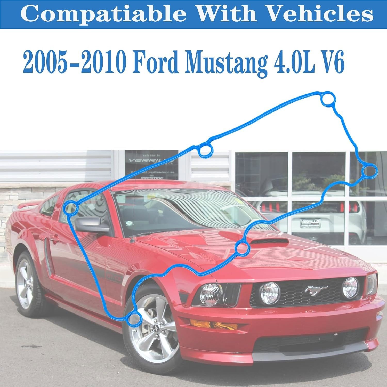 Valve Cover Gasket Set for 2005-2010 FORD MUSTANG 4.0L V6 GAS SOHC 12-Valves N/A