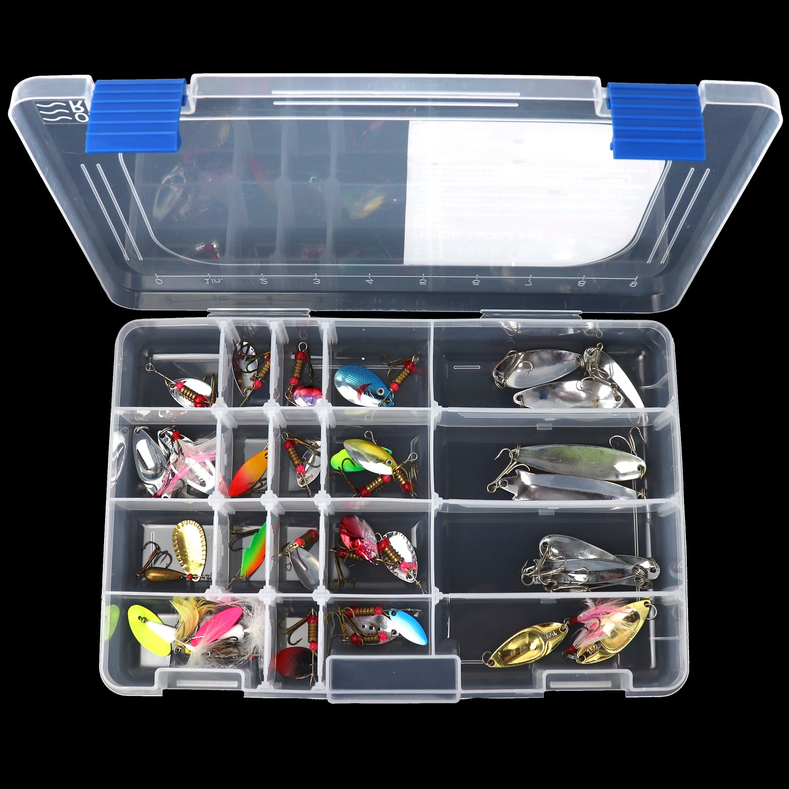 Osage River Medium Tackle Box Organizer, Clear Plastic Fishing Storage 1 Pack
