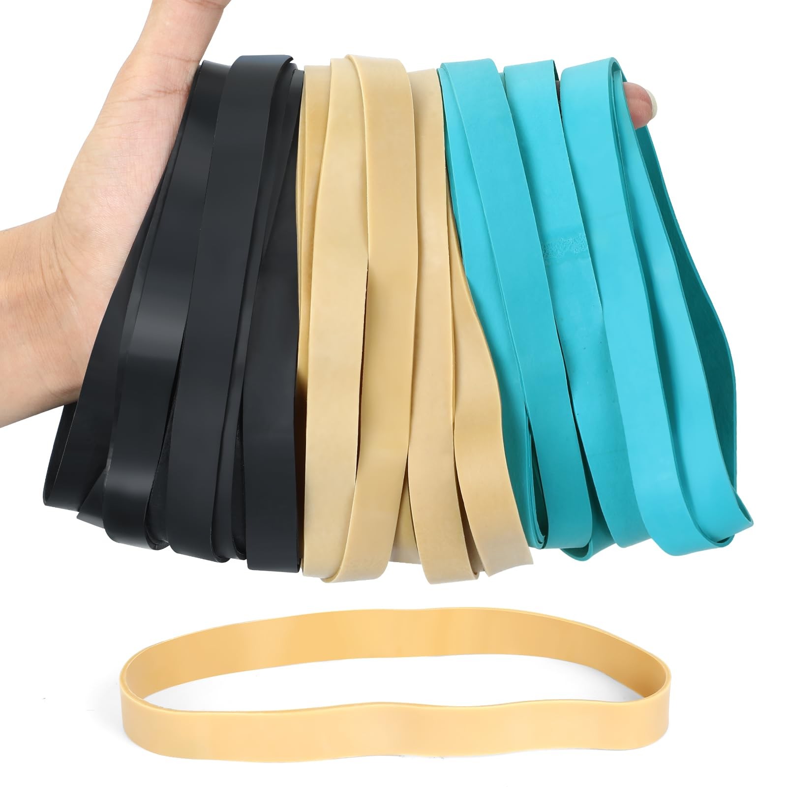 Heavy Duty Thick Rubber Bands, 36Pcs Large Wide Big Rubber Bands for Office S...
