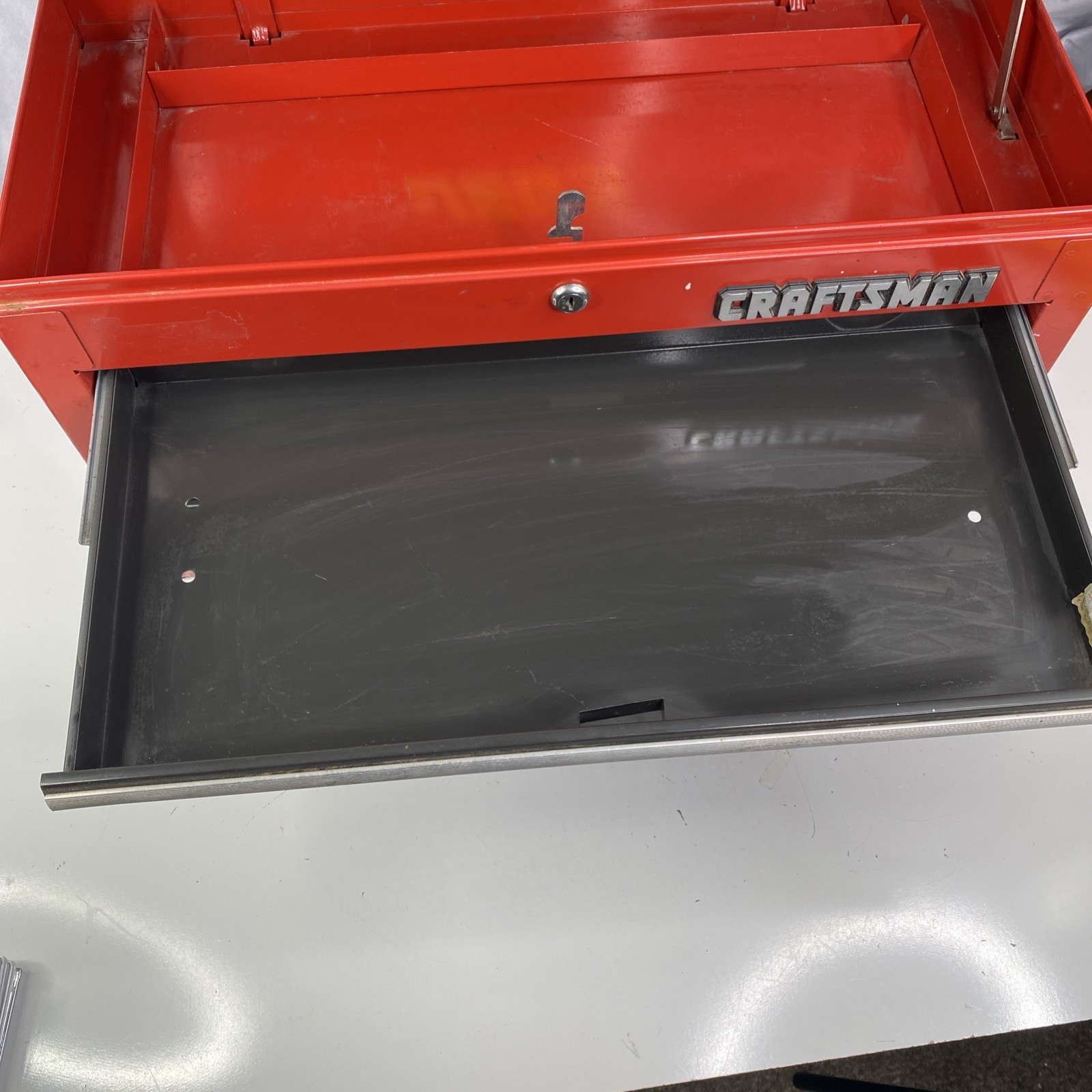 Vintage Sears Craftsman 4 Drawer Tool Box Toolbox Lockable No keys 26"x15.5"x12