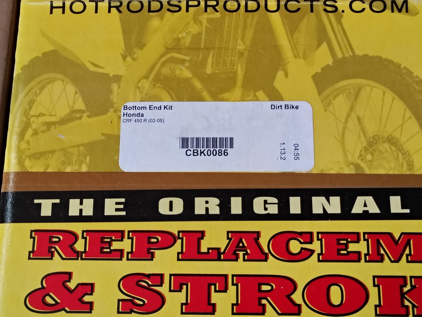 Hot Rods Bottom End Crankshaft Rebuild Kit 2002 2003 2004 2005 Honda CRF 450R