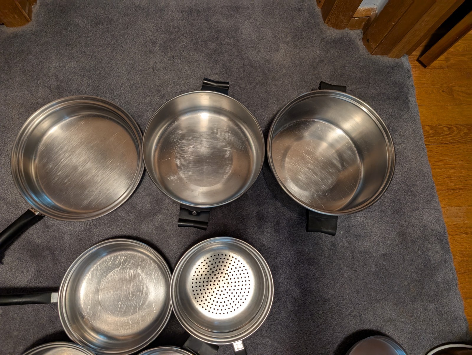 Vintage SALADMASTER 18-8 Tri-Clad Stainless Steel 15 Piece Cookware Set Made USA