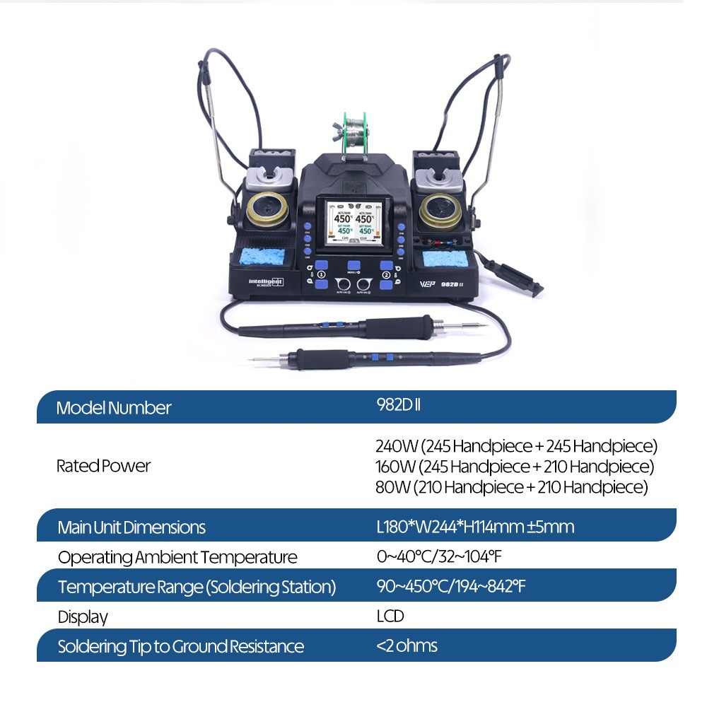 WEP Precision Soldering Station with C210/C245 soldering iron tips