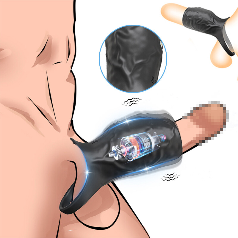 Men Penis Cock Ring Vibrator G-spot Dildo Massager Couple foreplay sex toys