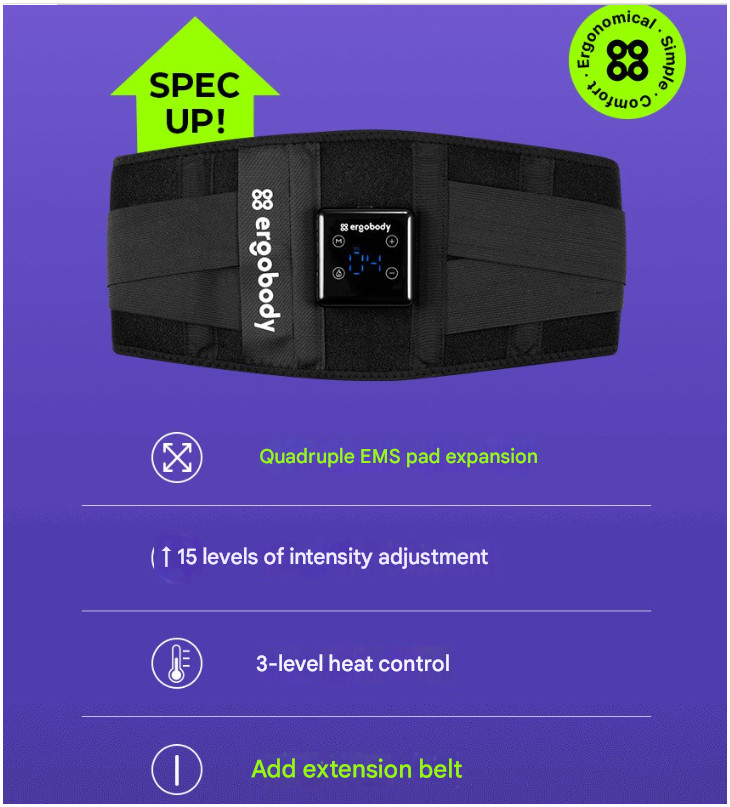 Ergobody Shape EMS Abdominal Massage Belt Enhance Core Stability Waist Trimmer