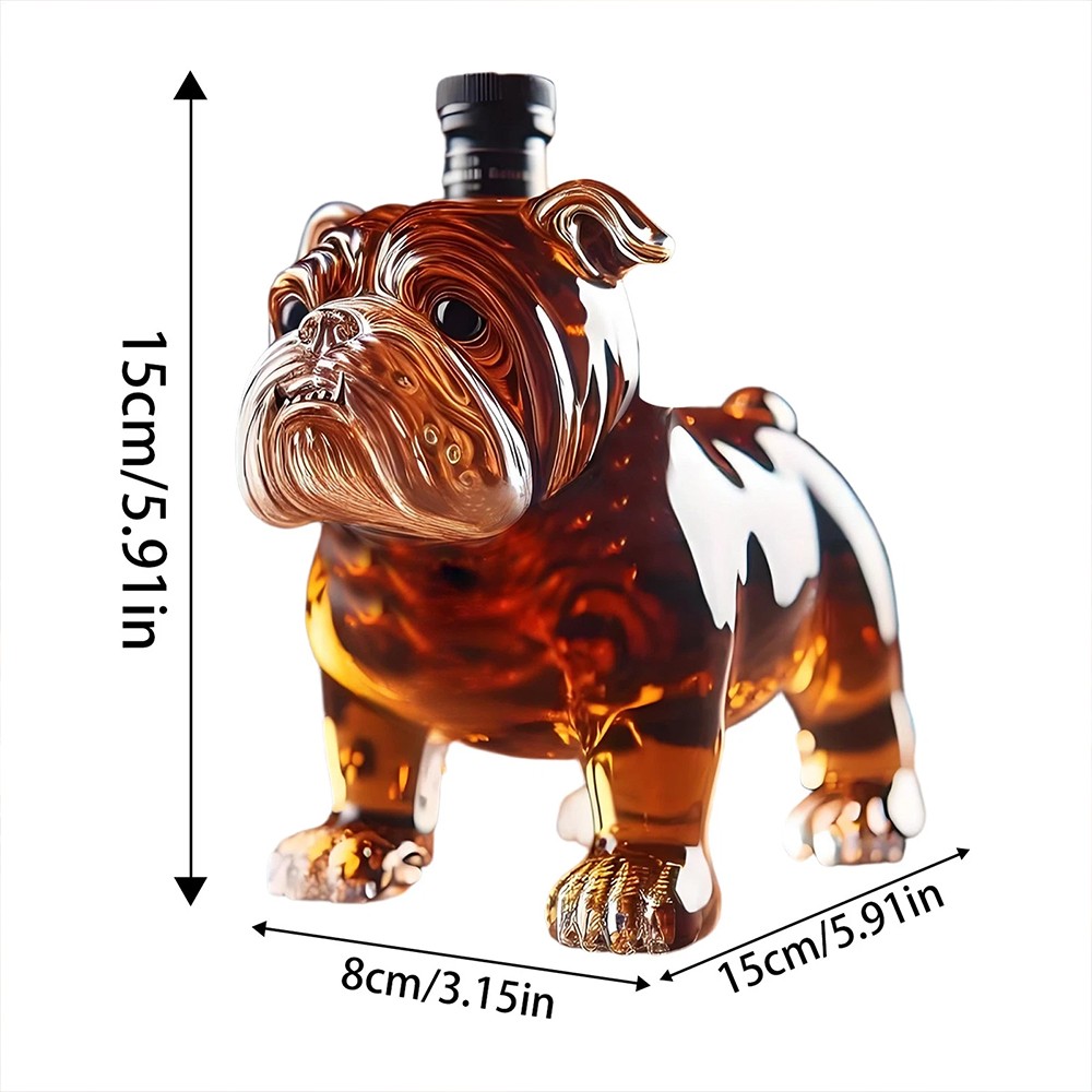 Bulldog Whiskey Bottle Funny Whiskey Bottle Unique Bulldog Whiskey Bottle