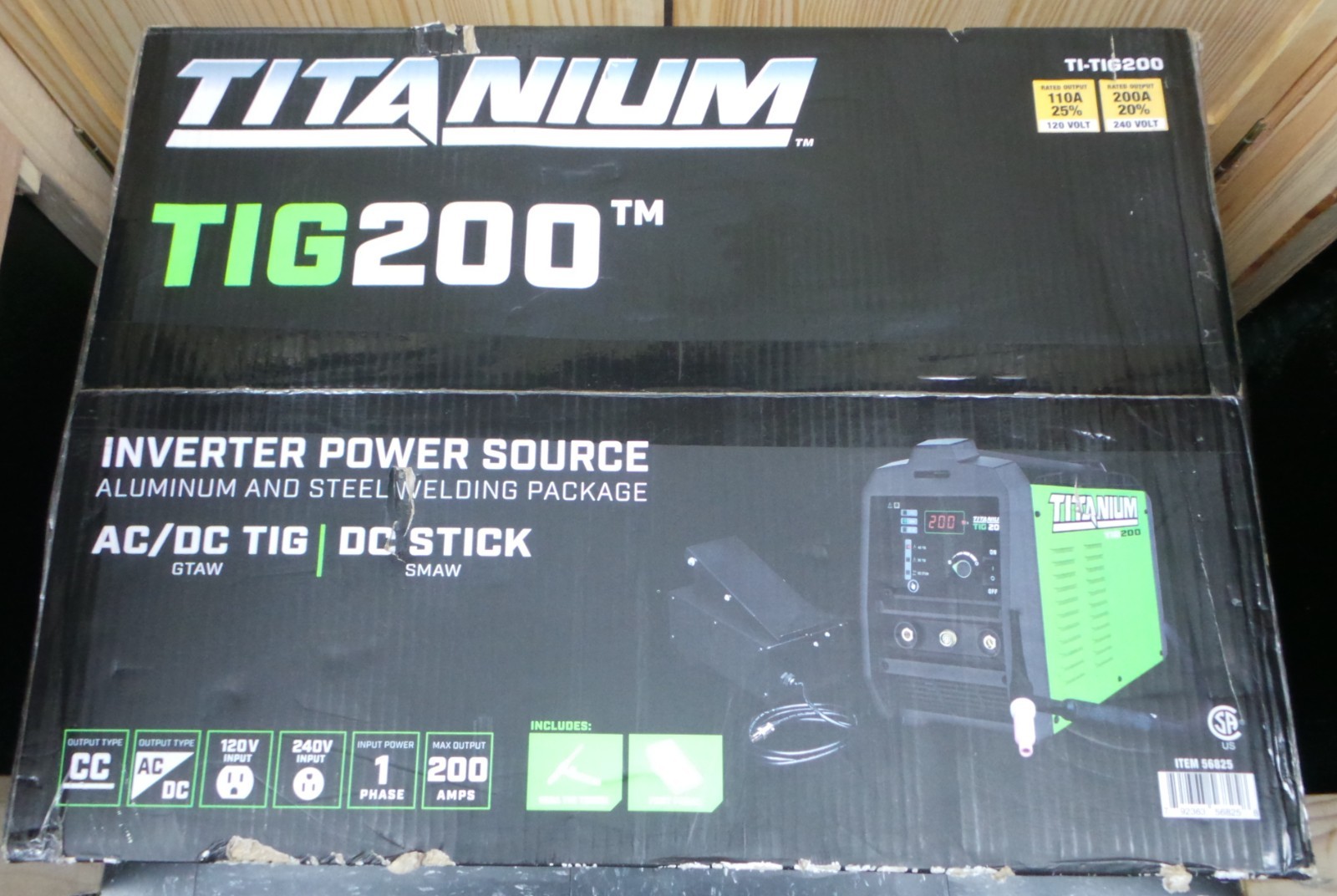 TITANIUM TI-TIG200 Professional AC/DC TIG Welder 120V or 240V Input -56825 - NEW