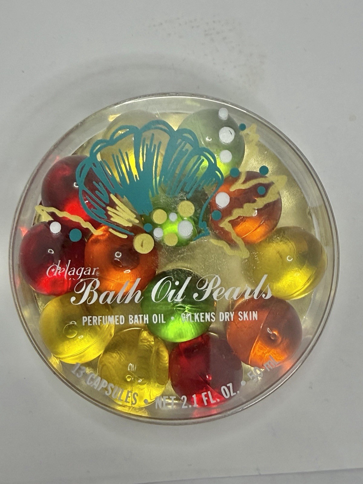 Vintage Delagar Bath Oil Beads Pearls 13 Capsules SEALED