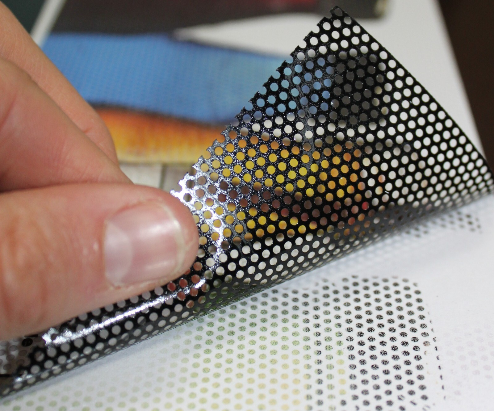 Window Perf White & Black Print Vinyl One-Way Vision Decal 70/30 Solvent & Latex