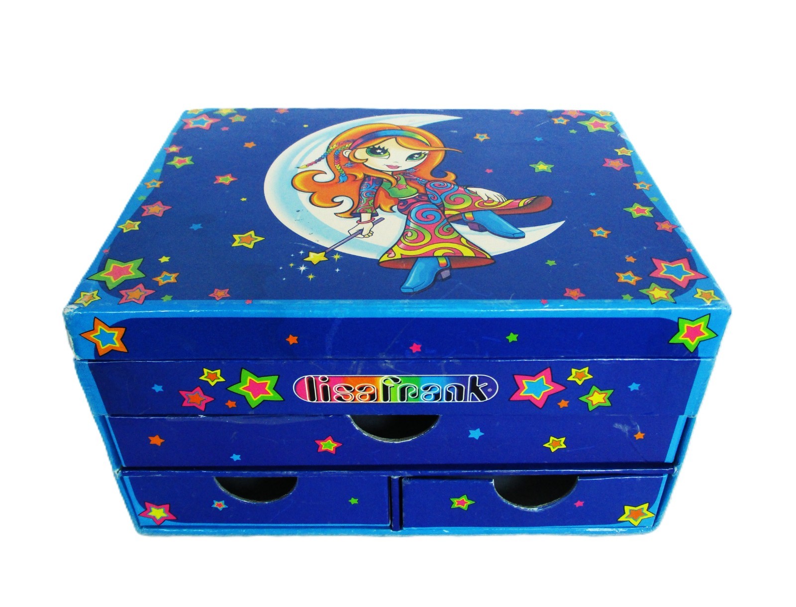 Lisa Frank Girls Keepsake Jewelry Stationery Box Organizer Hippie Moon Star Girl