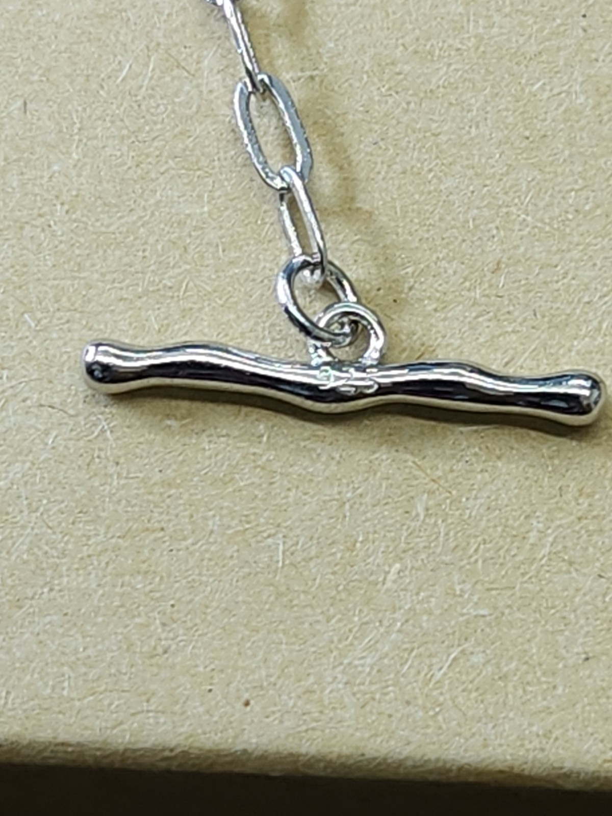 Silver 925 Toggle Clasp 17" Necklace (rm.m-oo)