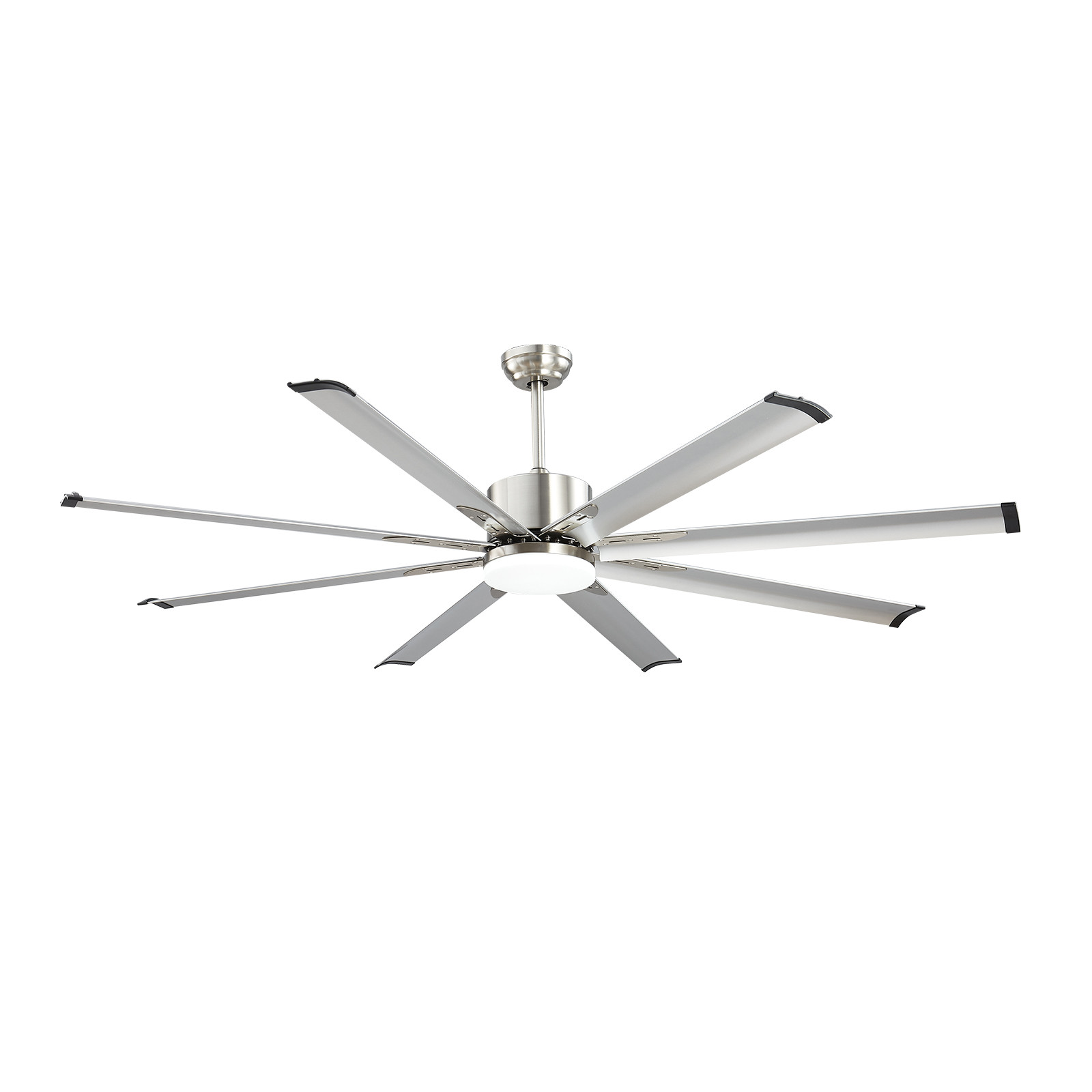 VEVOR 72 In Ceiling Fan with LED Light Remote Control Brushed Nickel Reversible