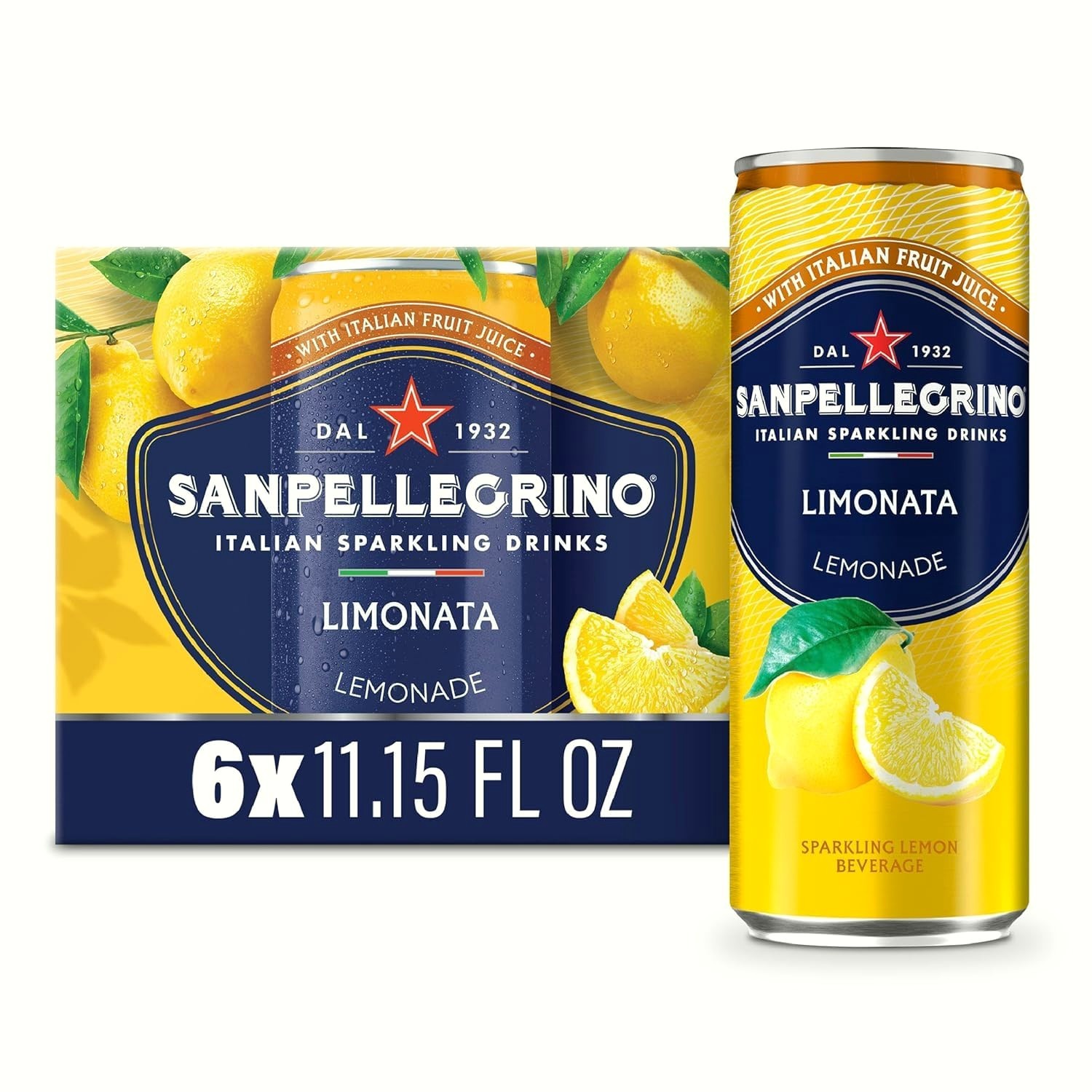 San Pellegrino Sparkling Fruit Drink 24 pack Variety 11.15oz Cans 4 Flavors