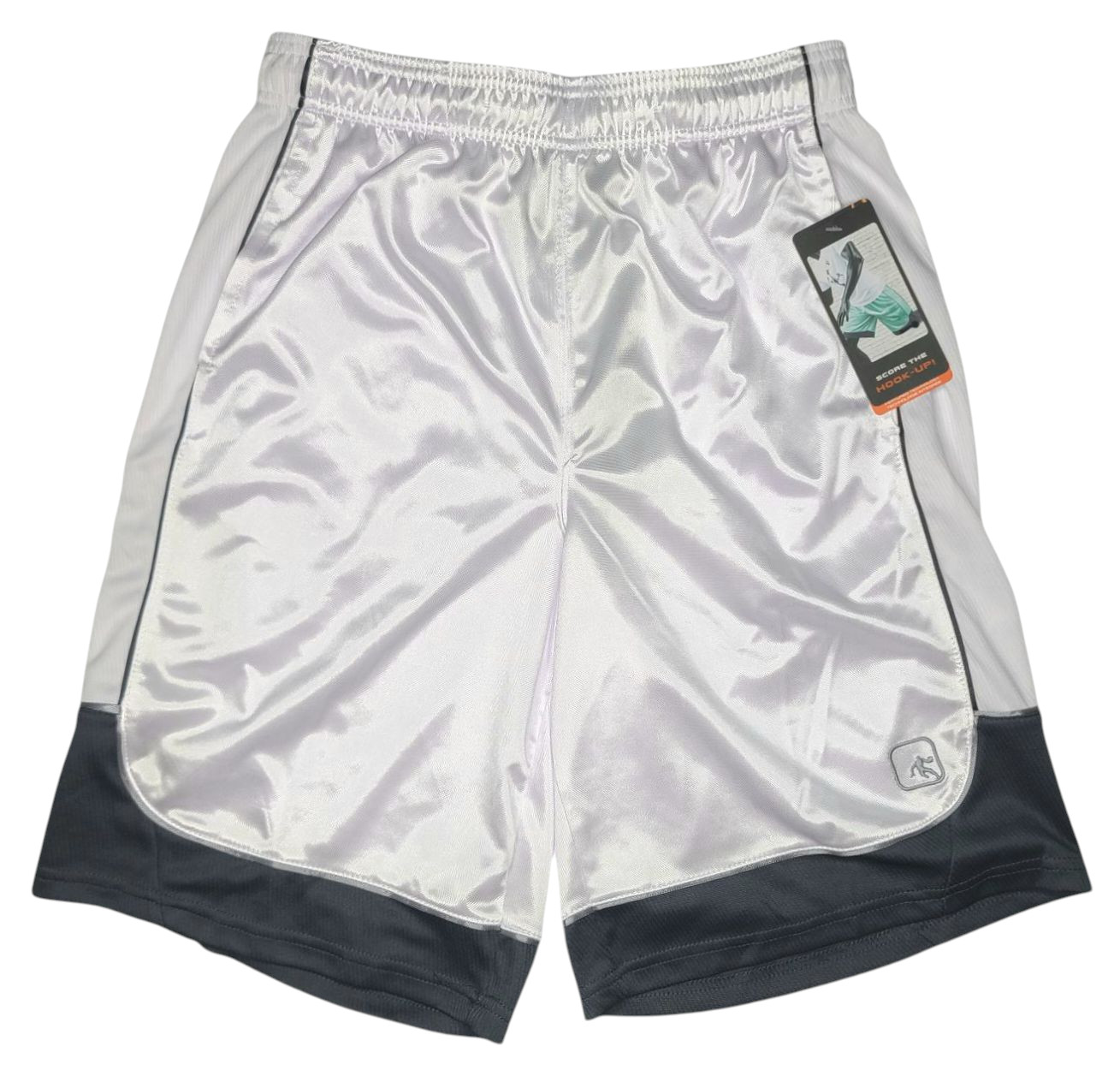 AND1 #11721 NEW Men's Multicolor Elastic Waist Drawstring 11" Inseam Shorts