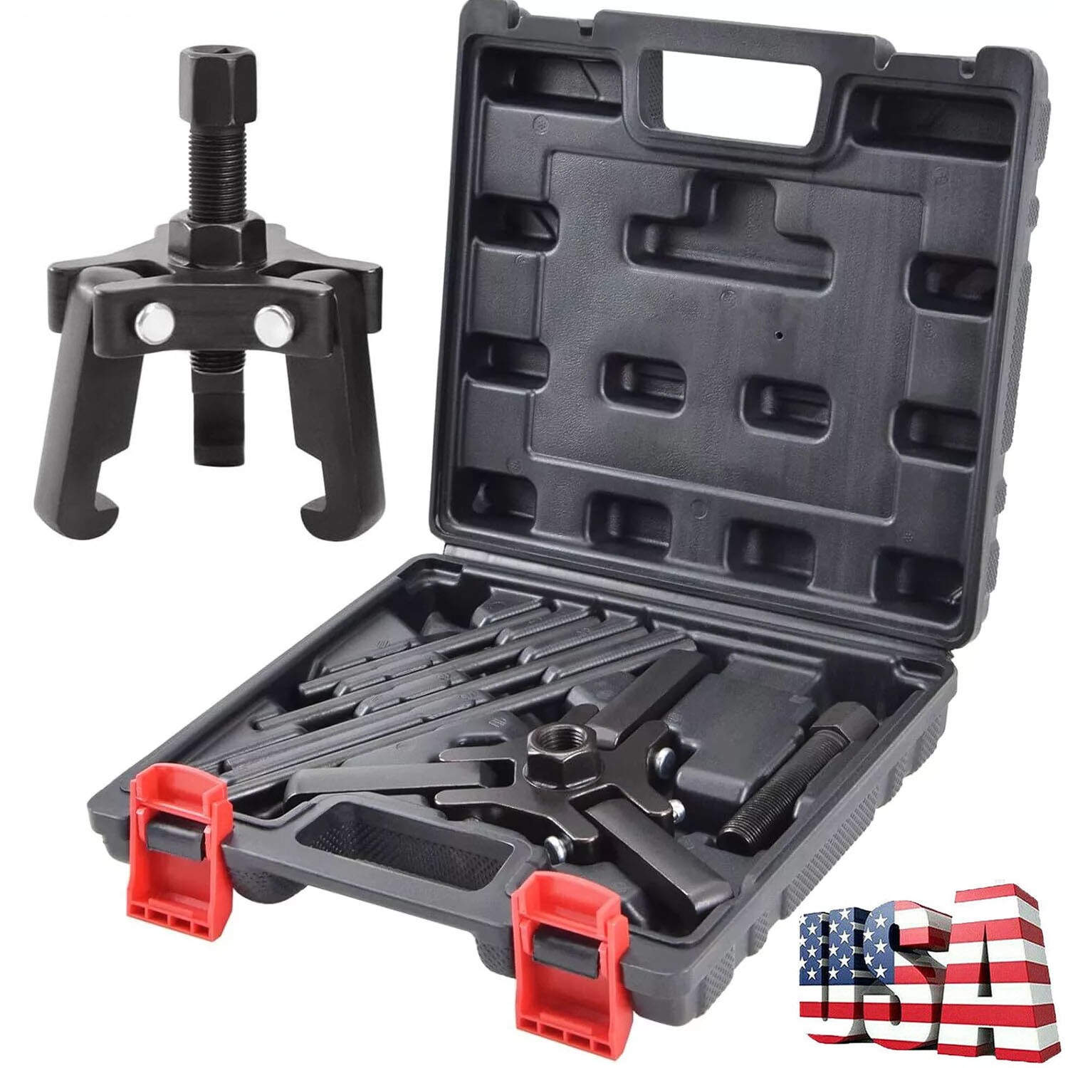 Harmonic Balancer Puller Crank Pulley Removal Kit Engine Motor Rod Auto LS GM US