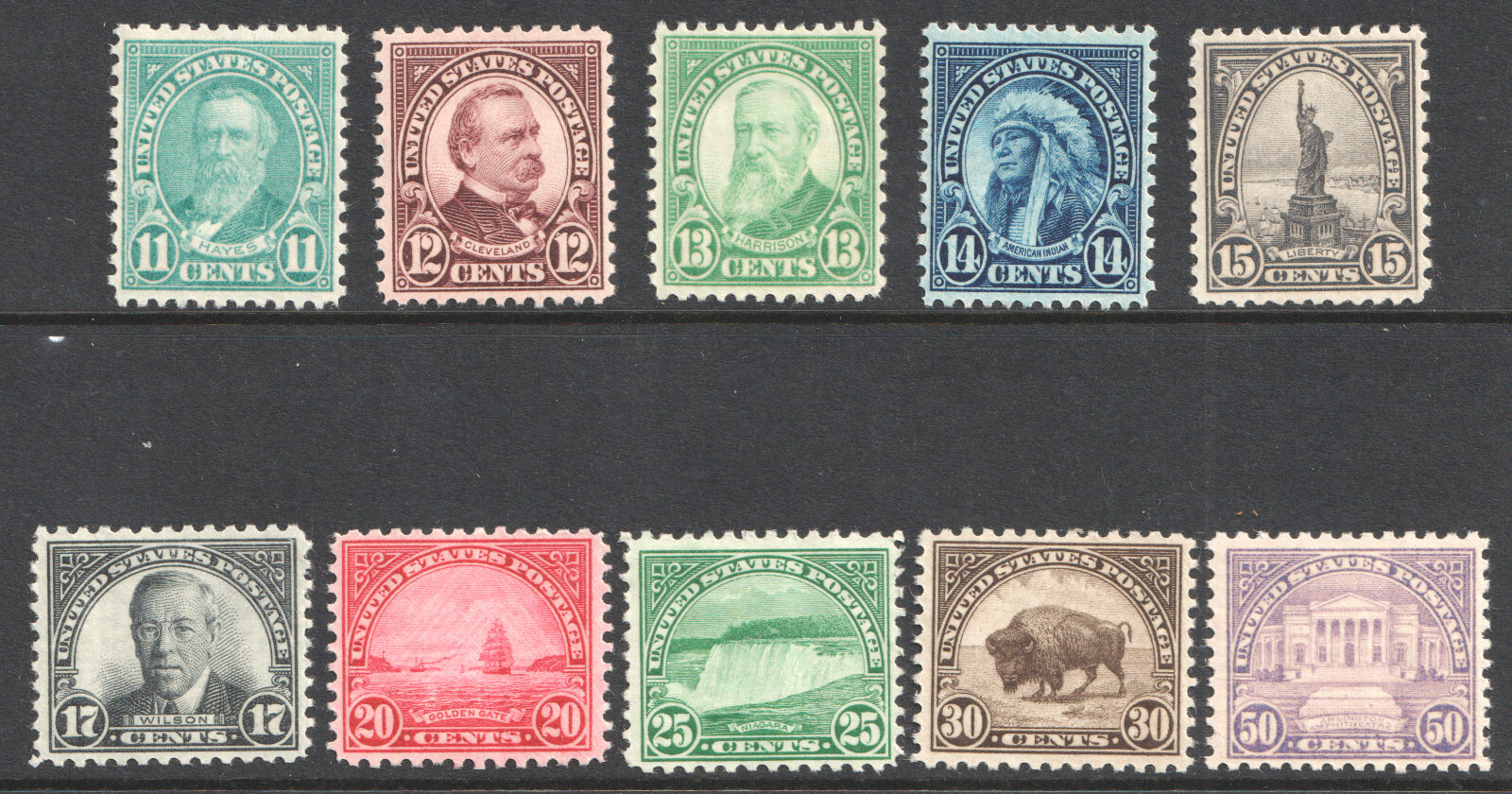 1931 US SC 692-701 Set of 10 Rotary 11x10.5 - OGMLH complete set F/VF - XF value