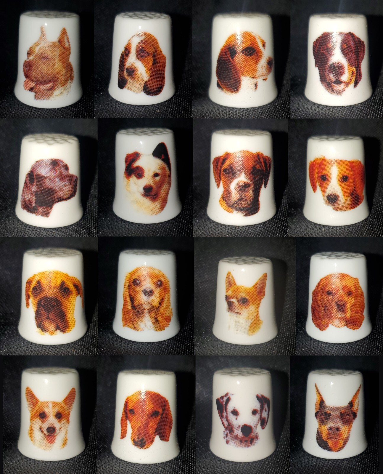 Dog White Porcelain Thimble -- Pick Your Breed -- Buy More & Save