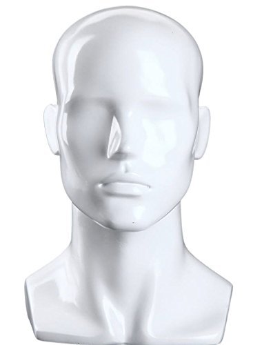 Only Hangers Male Gloss White Mannequin Head