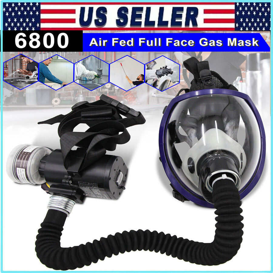 PAPR Respirator System: Powered Air Purifying Respirator Full Face Gas Mask