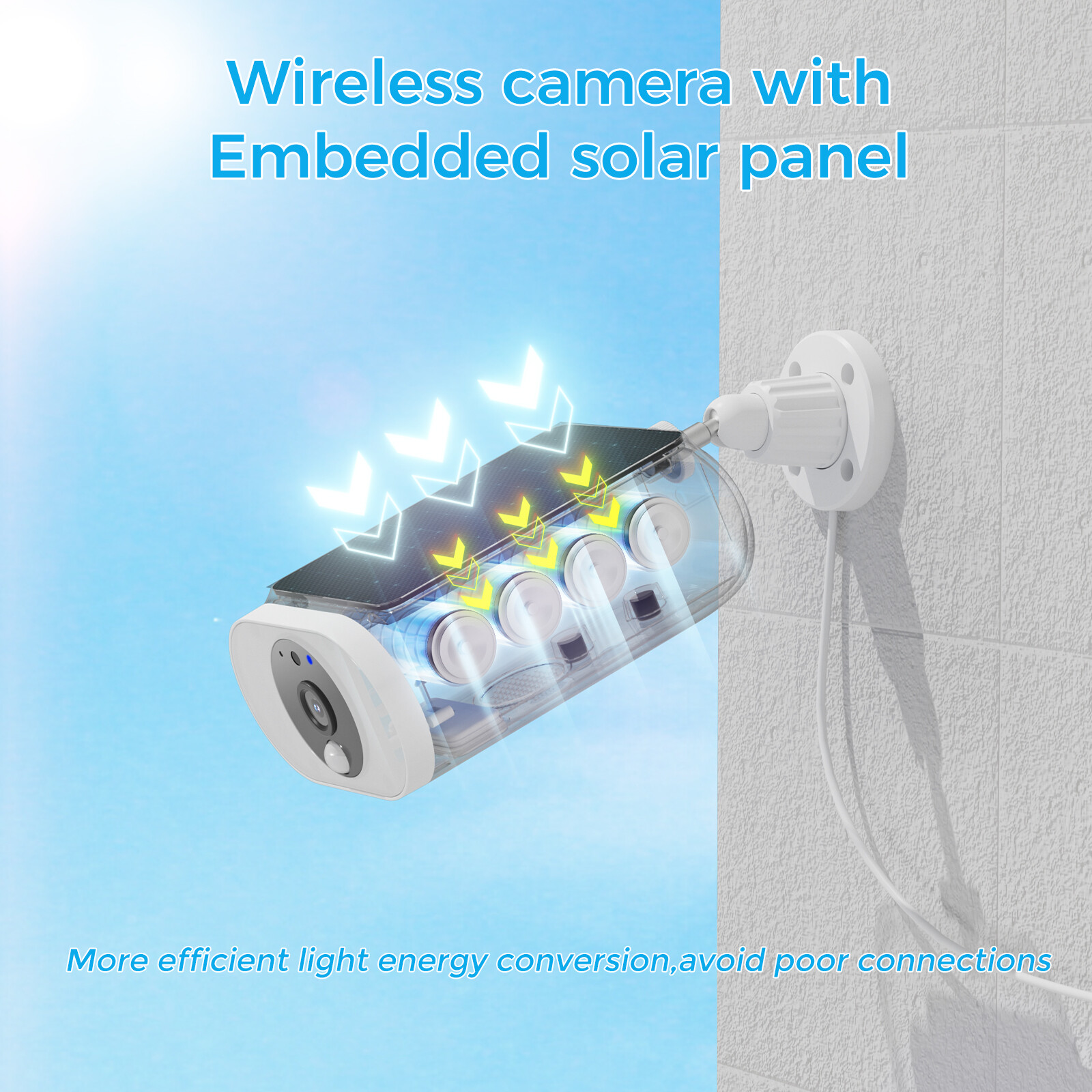 Hiseeu 4MP 10CH Wireless WIFI Solar Battery Powered Security Camera System Audio