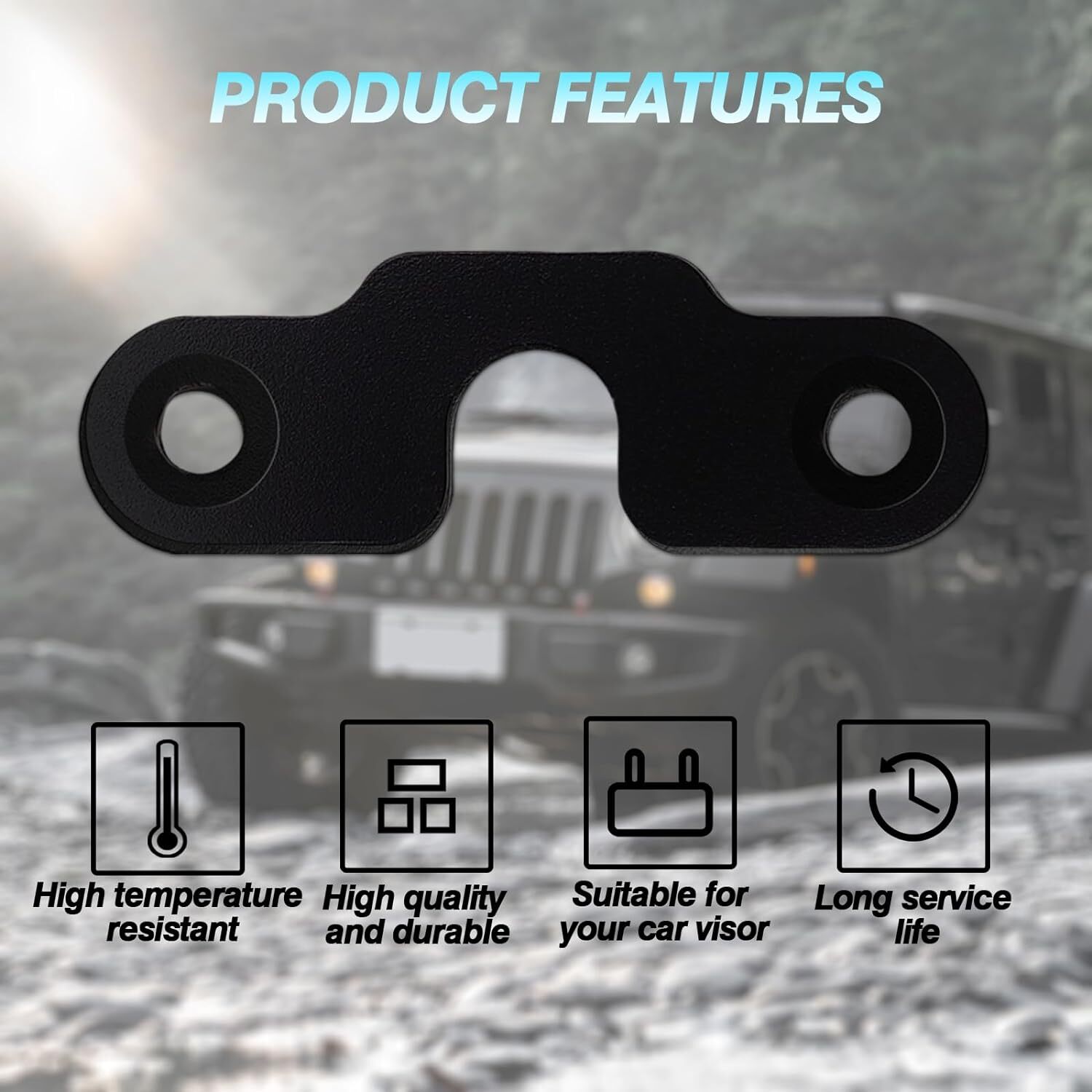 🔥Pair Sun Visor Clip Repair Kit For Jeep Wrangler JK JL Gladiator JT 2018-2022