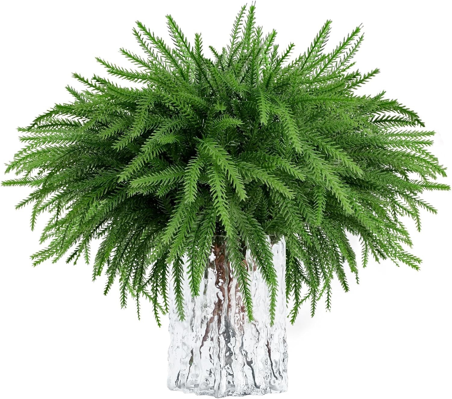 12 Bundles Artificial Plants Outdoor Faux Plants Boston Fern Summer Decor Fake