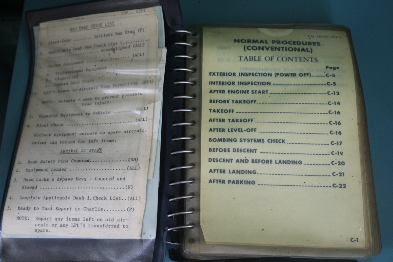 B52C STRATOFORTRESS NORMAL PROCEDURES PILOT FLIGHT MANUAL B52 ORIGINAL BOOK