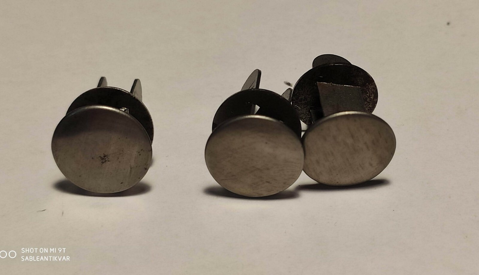 WW2 GERMAN HELMET EARLY RIVETS/WASHERS SET OF 3,MAKER MARKED very good replica