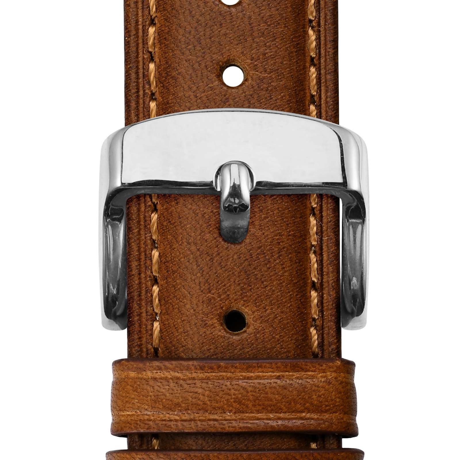 WOCCI Oil Wax Genuine Leather Watch Band, Quick Release Men Strap 18 20 22mm