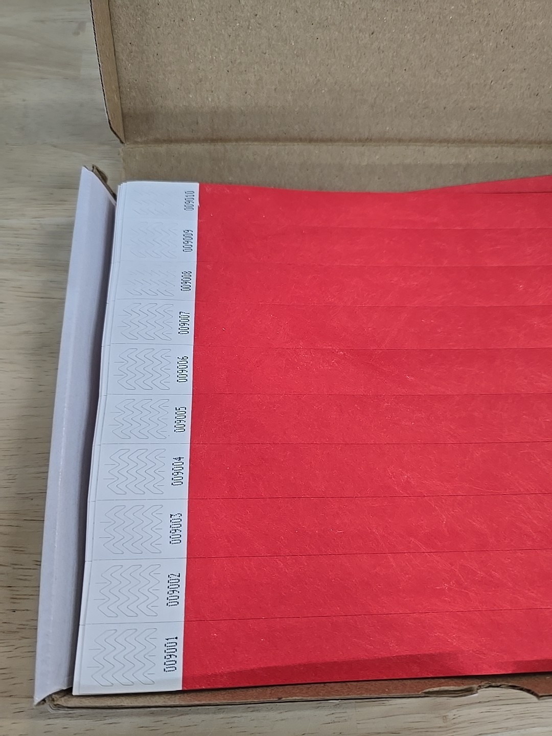 Tyvek Wristbands For Events Tickets 3/4" Wide Qty 1000 - Red