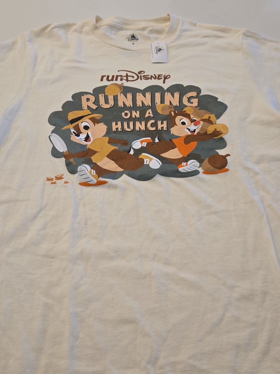 NWT!! 2026 Disney Parks RunDisney "Running On A Hunch" Chip Dale Shirt | XL