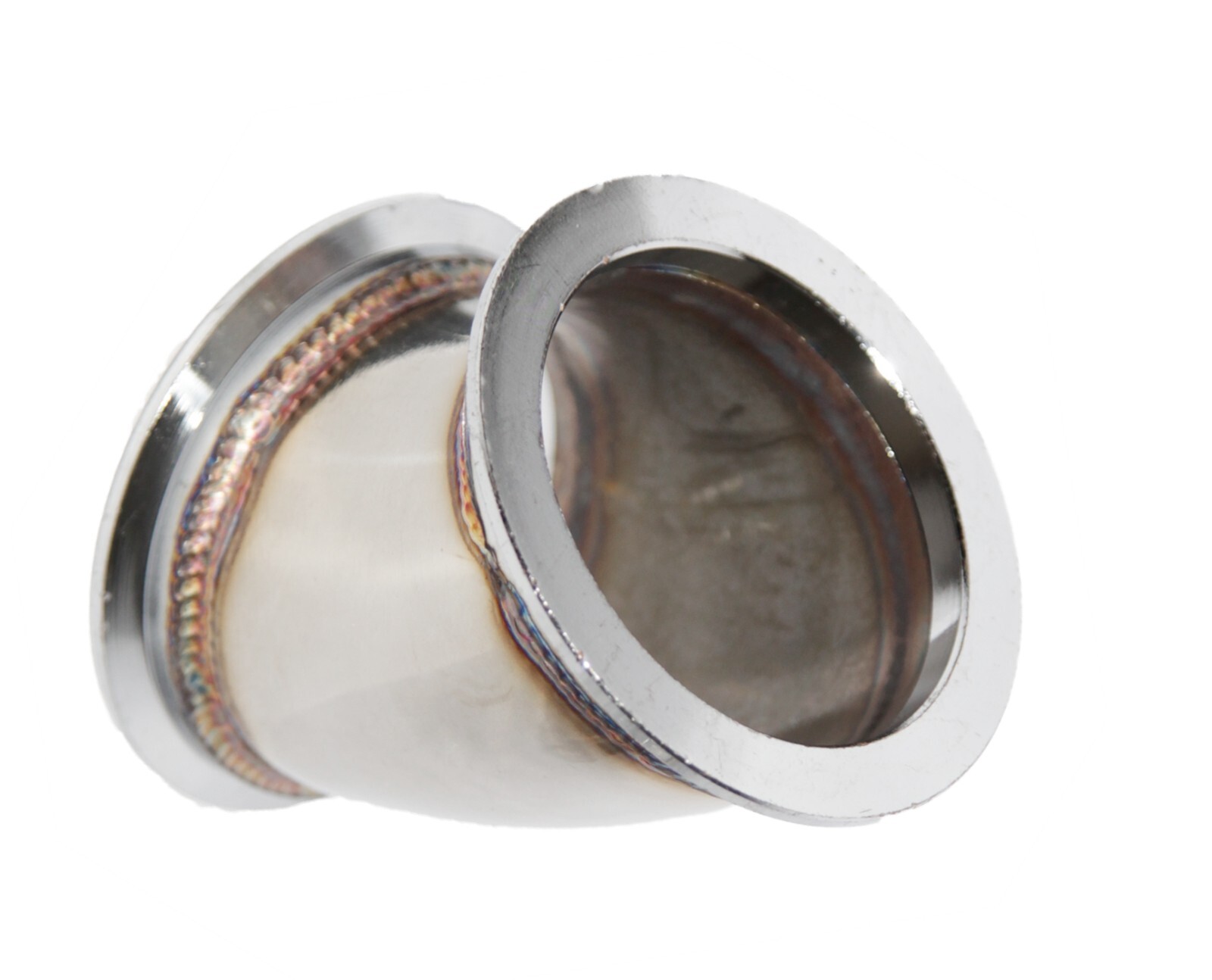 45 Degree Elbow 3" Conversion Adapter V-band size (2.85" I.D. 3.73" O.D.)