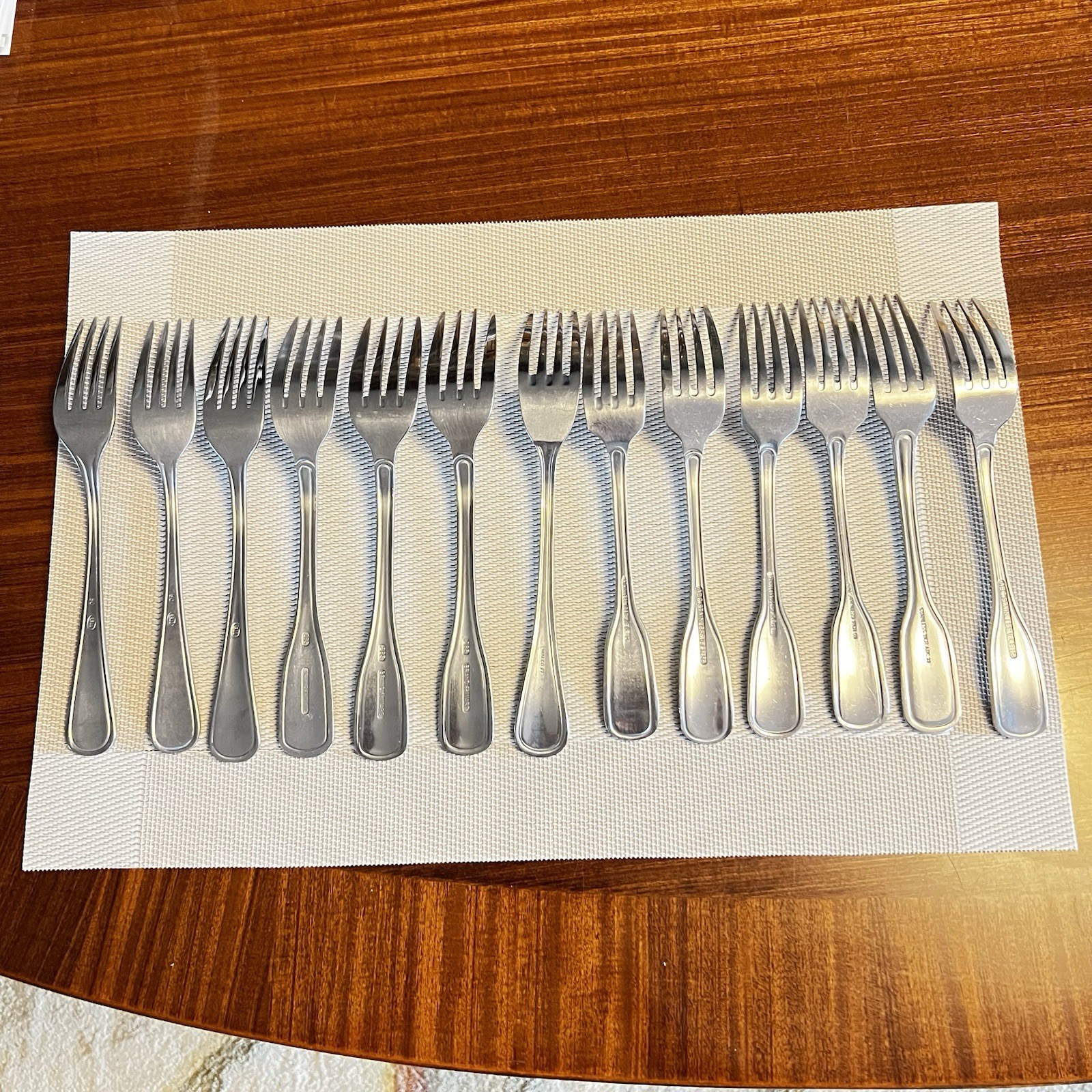 Vintage Heavy Stainless Steel Forks | Restaurant Ware Lot of 13 ABC, Walco, BII￼