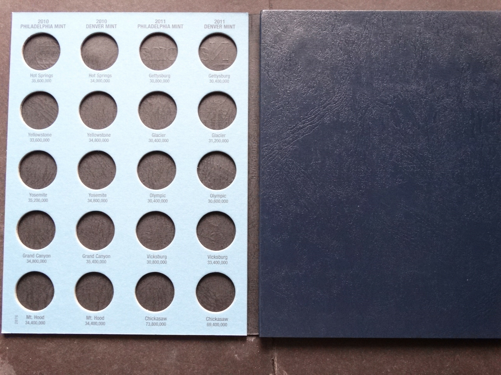 Set of 2 Whitman National Park Quarters Coin Folder 1 & 2 2010-2021 Album Book