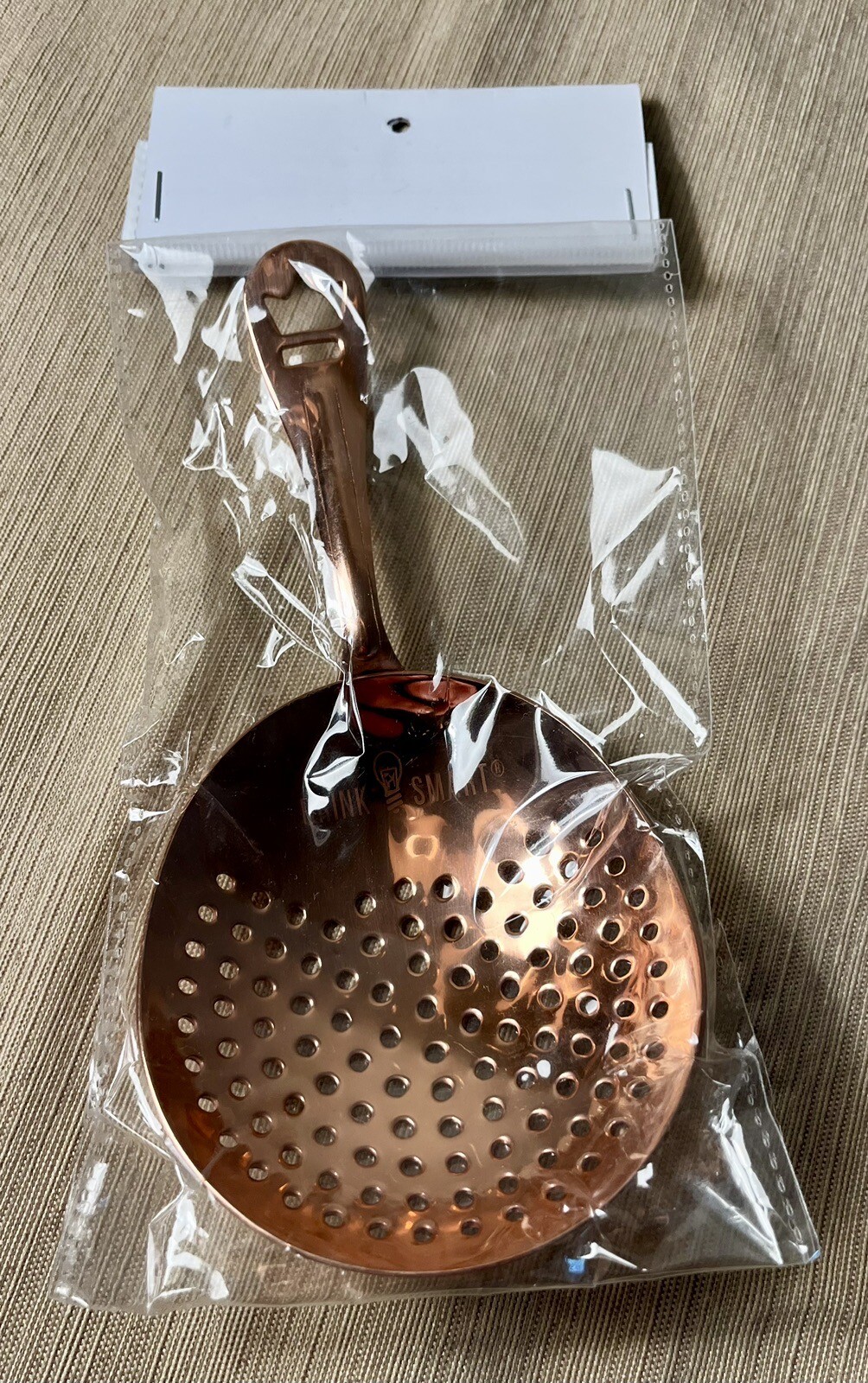 Basil Hayden Bourbon Copper Bar Cocktail Strainer Julep Strainer Slotted Spoon