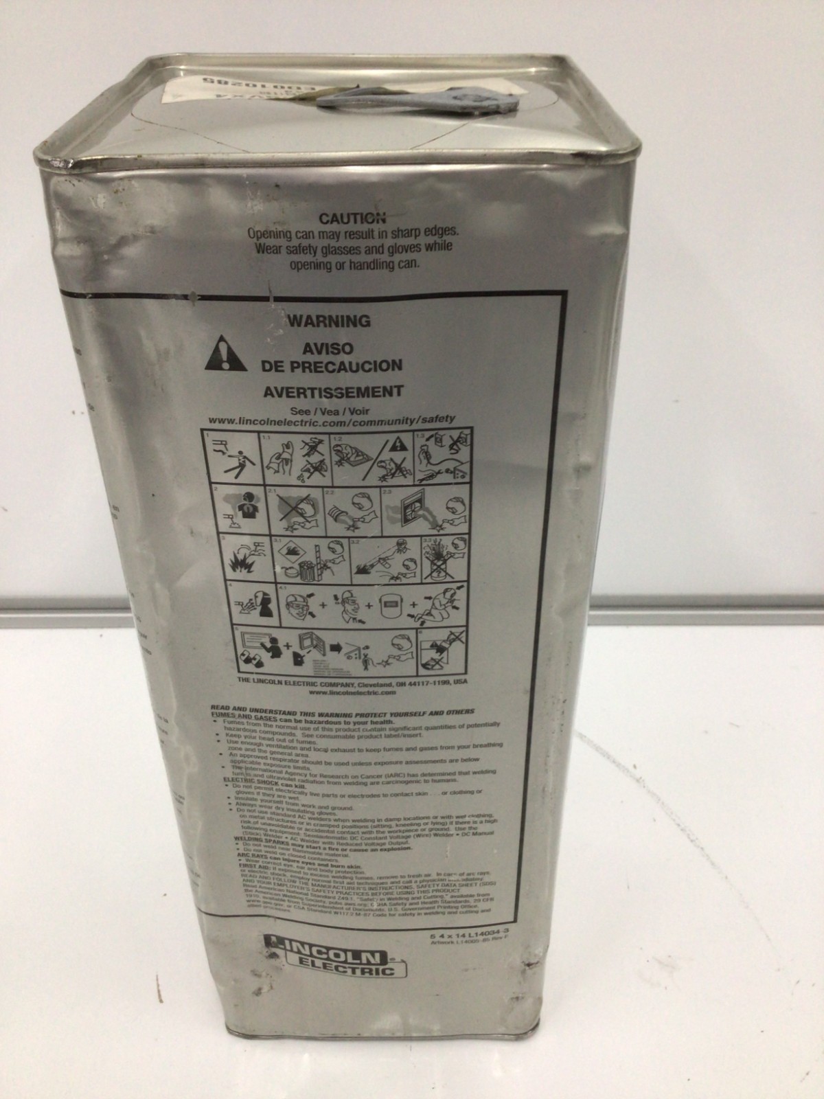LINCOLN ELECTRIC ED010285 Stick Electrode,E6010,5/32",14 L,50 lb 786VX4