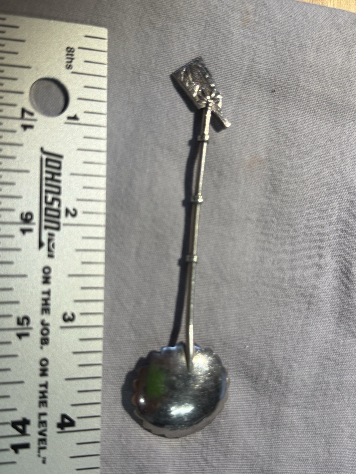 Sterling Silver 950 Demitasse Spoons Figural Motifs Japan Set of 12. Vintage