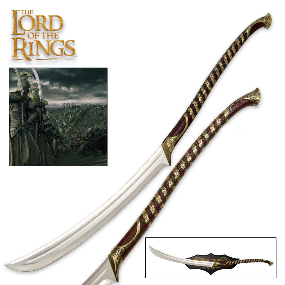 LICENSED UNITED CUTLERY Lord of the Rings High Elven Warrior Sword NEW LOTR