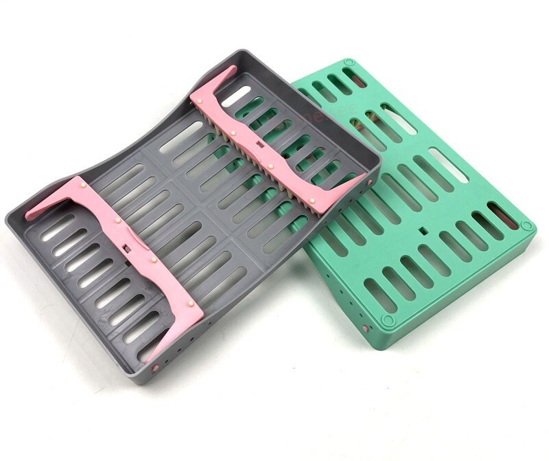 German Dental Autoclave Sterilization Cassette Pack Box Tray For 10 Instrument