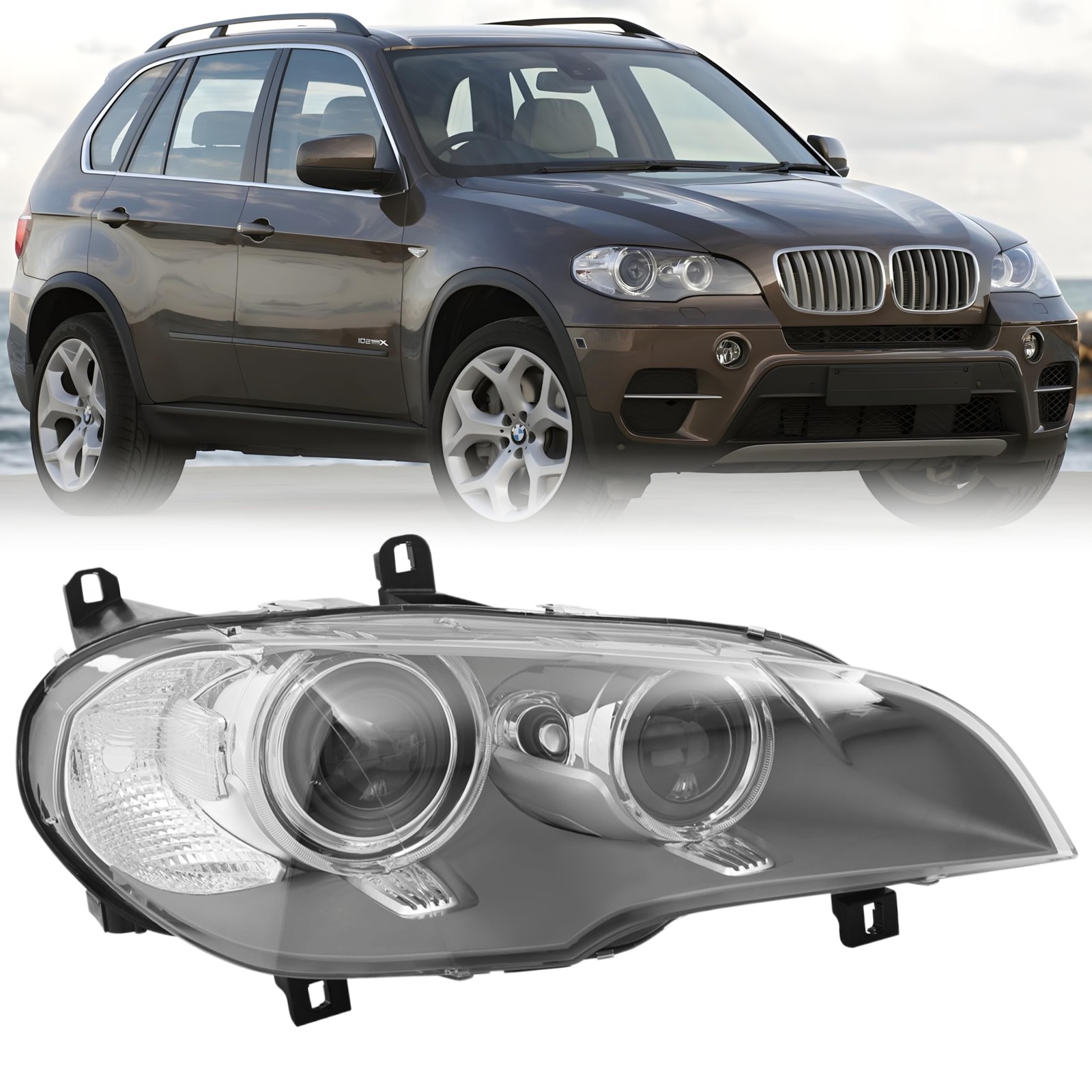 For 2011 2012 2013 BMW X5 Headlight Assembly Right Passenger Side