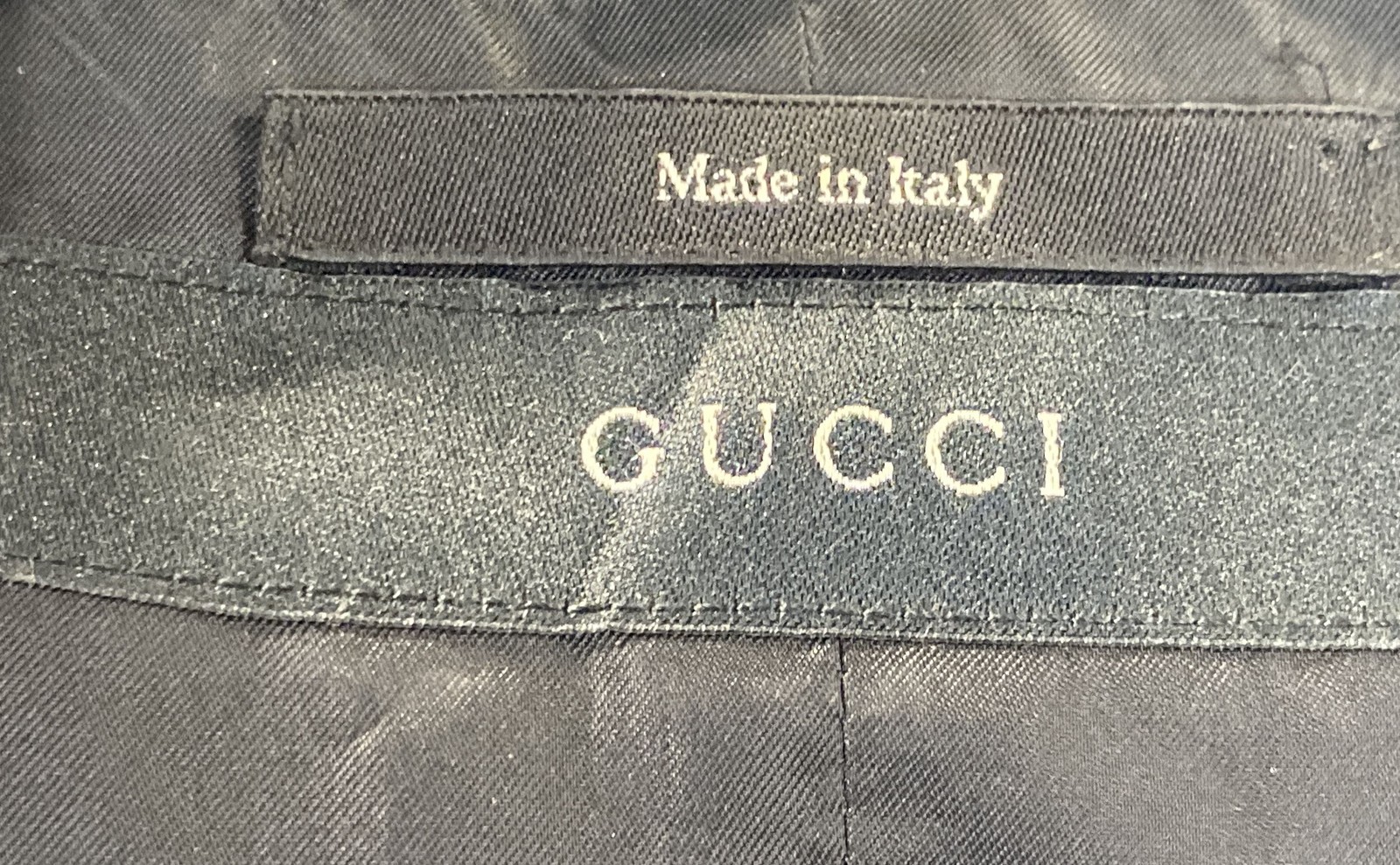 Gucci Men's Black Pinstripe Suit Vest Waistcoat Made in Italy Size 48