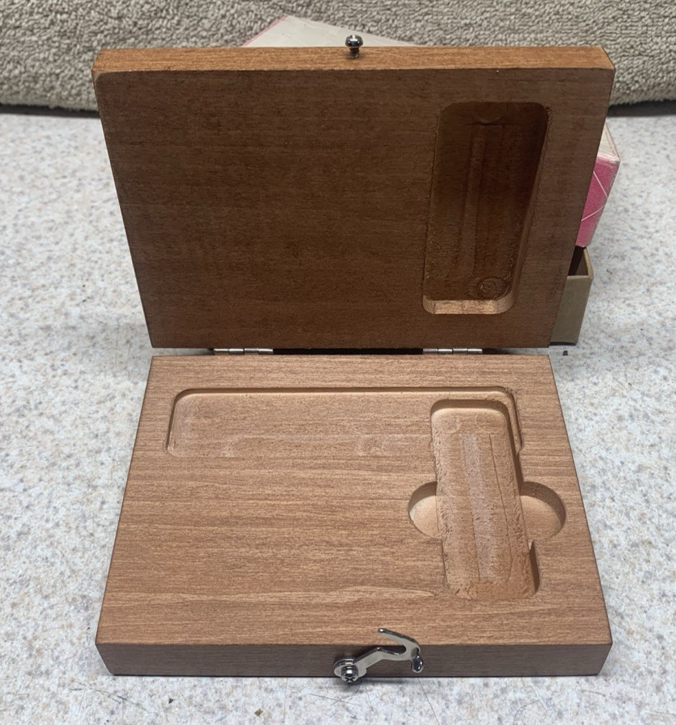Machinist Tool Starrett New Wood Case for 3" Square Case Only