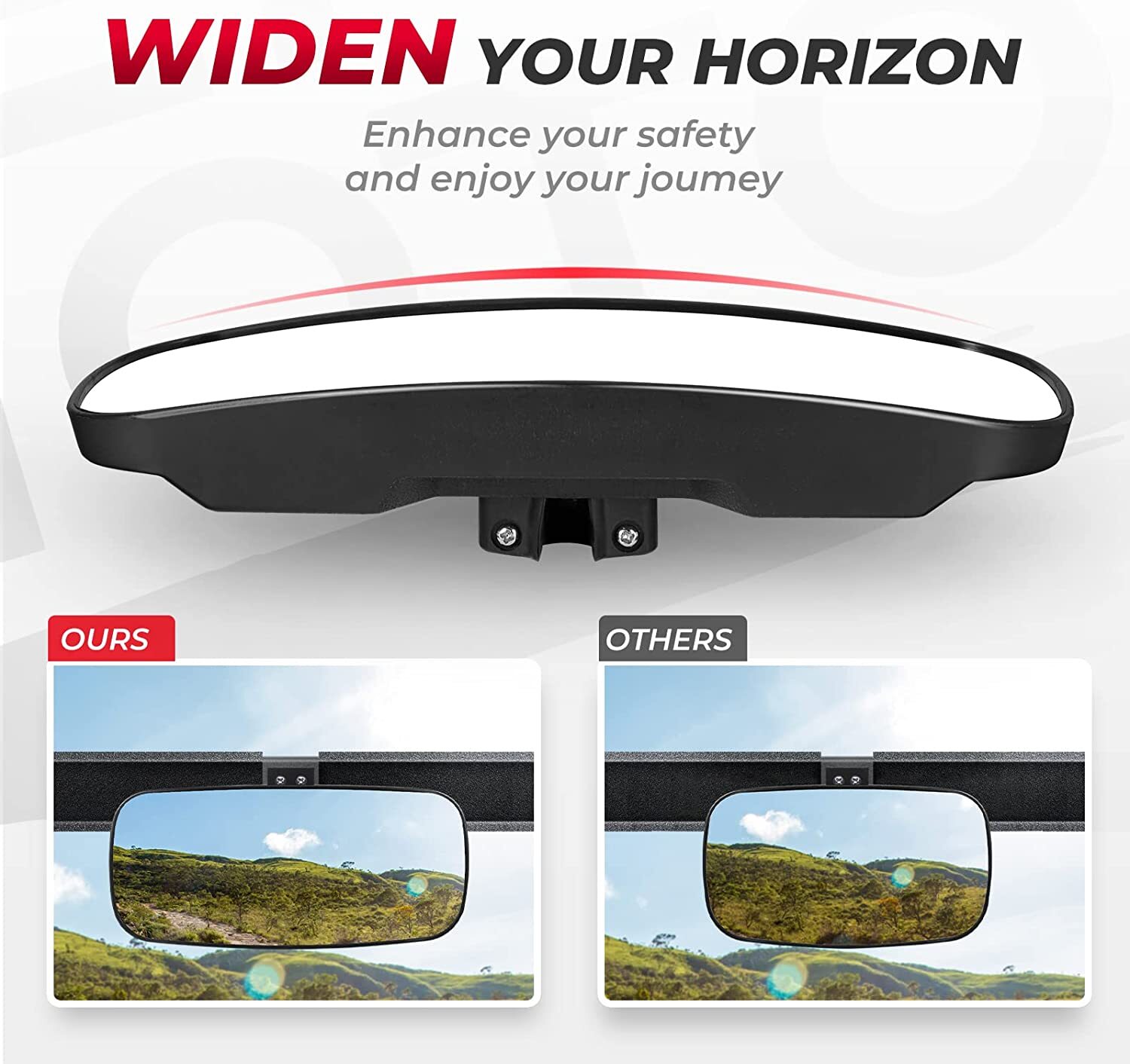 UTV Rear View Center Mirror for Polaris Ranger XP 500/570/900/1000 Crew #2879969