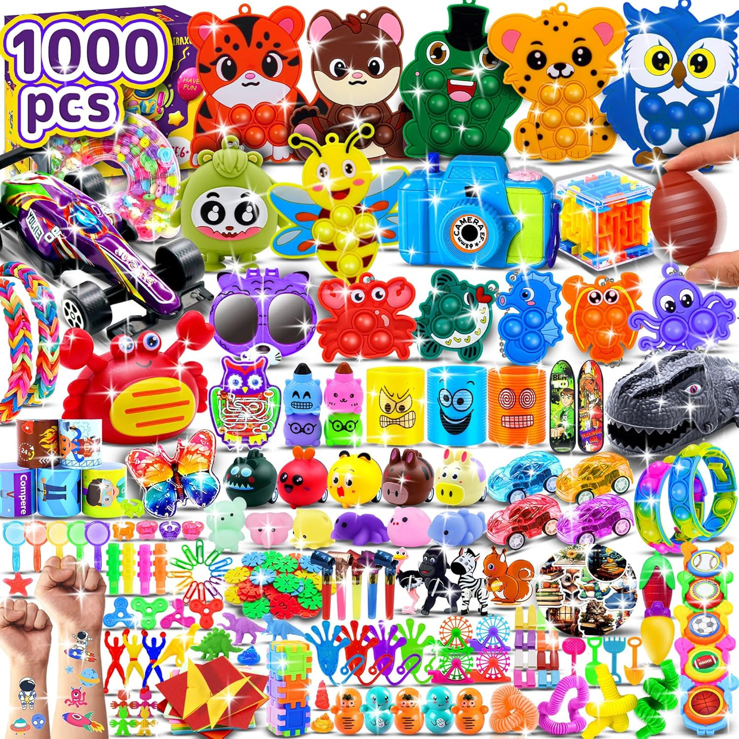 1000 PCS Party Favors for Kids, Bulk Fidget Toys,Goodie Bags Stuffers, Treasure